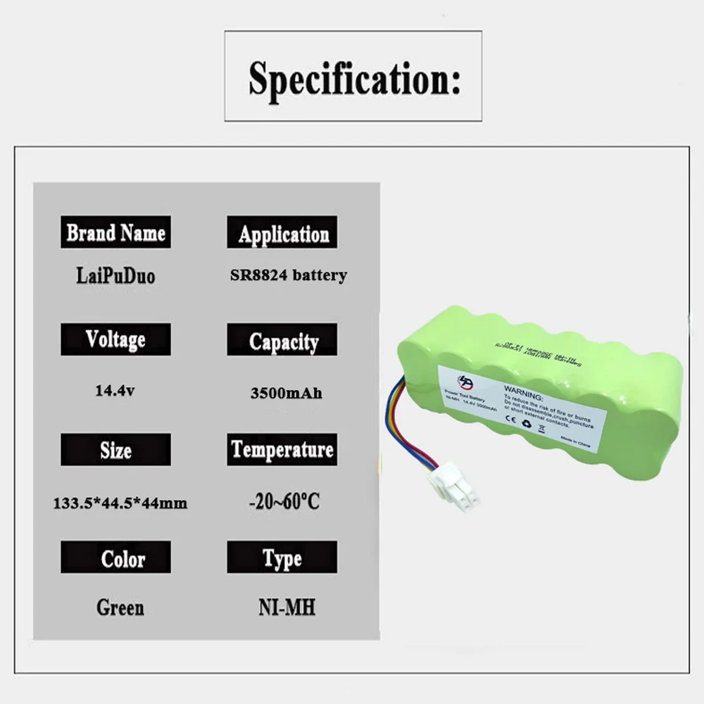 14,4 V 3500mAh Ni-MH Пылесос аккумуляторная батарея для samsung NaviBot SR8840 SR8845 SR8855 SR8895 VCR8845 VCR8895