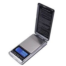 100 шт FedEx 200 г x 0,01 г электронные ювелирные карманные весы 200 г цифровые весы с кожаный чехол и Розничная коробка скидка 20