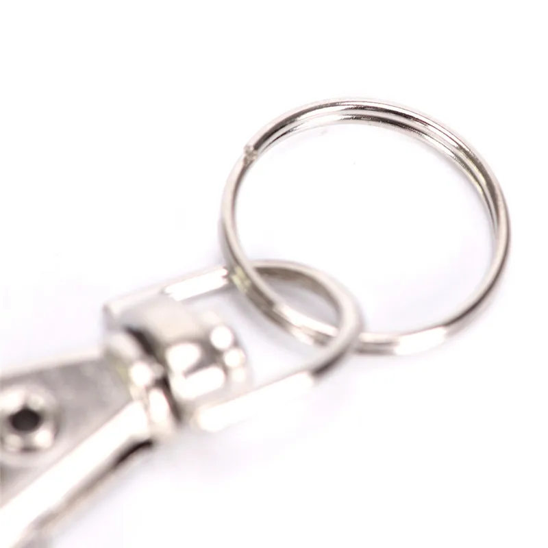 10 шт классический брелок кольцо серебряная металлическая шарнирная застежка-Омар зажимы брелок с крючками разделенное кольцо DIY сумка ювелирные изделия оптом
