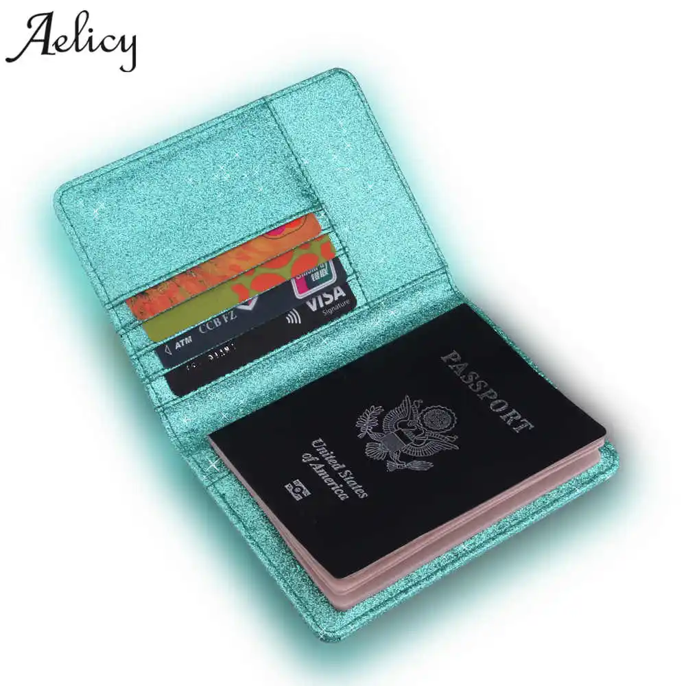 Aelicy Bright Surface Passport Cover Women Rfid Passport