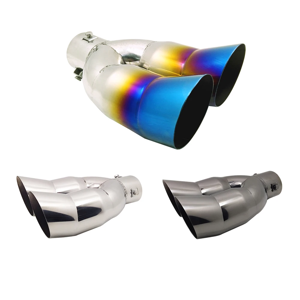 

For Toyota Corolla MINI Cooper KIA Ford Focus Mercedes Opel Peugeot 307 Volkswagen Chrome Car Tail Throat Muffler Accessories