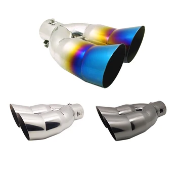 

For Toyota Corolla MINI Cooper KIA Ford Focus Mercedes Opel Peugeot 307 Volkswagen Chrome Car Tail Throat Muffler Accessories