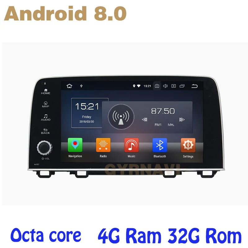 

Octa core PX5 Android 8.0 car radio gps for new CRV 2017 2018 with 4G RAM 32G ROM radio wifi 4g usb auto Multimedia