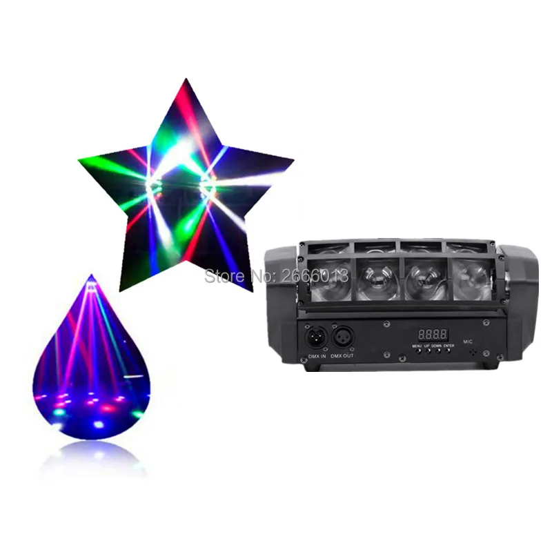 

Mini 8X10W LED Spider Light RGBW DMX512 Stage Lighting/Business Lights/High Power With Professional For Party KTV Disco DJ Lamp