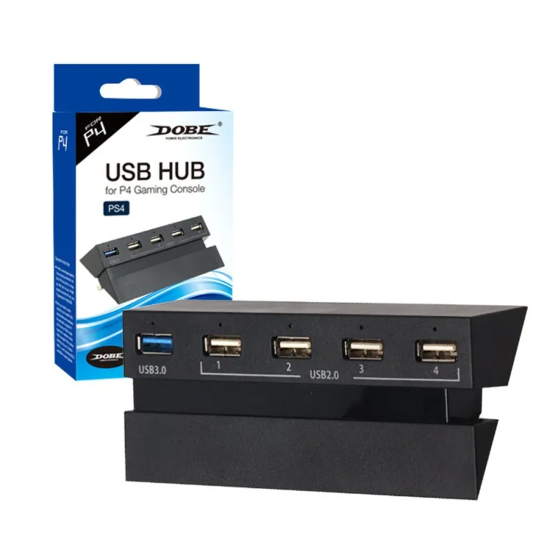 

5 USB Port Hub for PS4 Console High Speed Charger Controller Splitter Expansion Adapte (1 USB3.0 & 4 USB2.0)