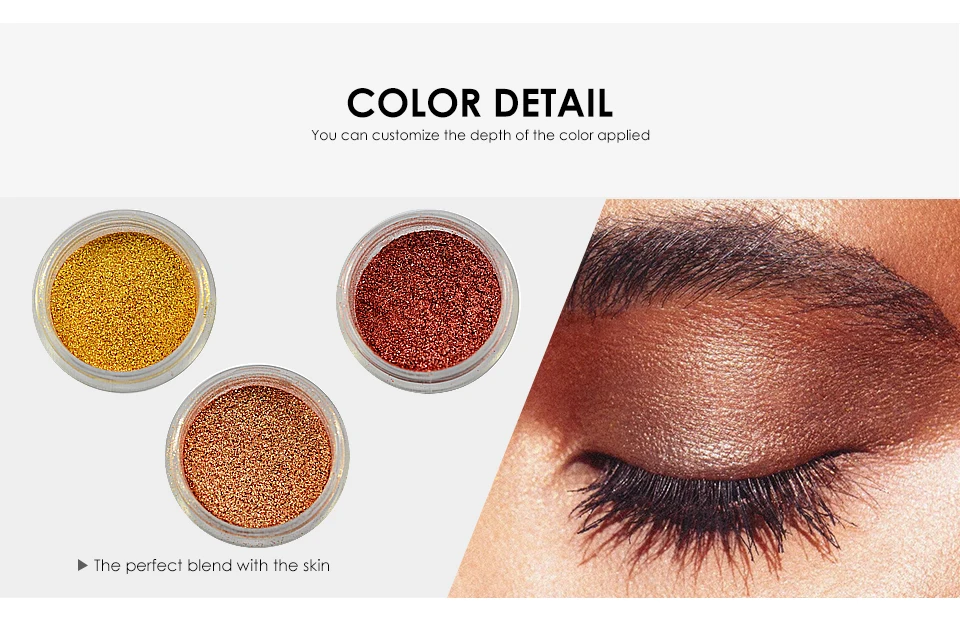 LOVE ALPHA Glitter Powder Eyeshadow Single 16 Colors Makeup Pigments Shimmer Eyeshadow Powder Glitter Eye Shadow Cosmetics (3)