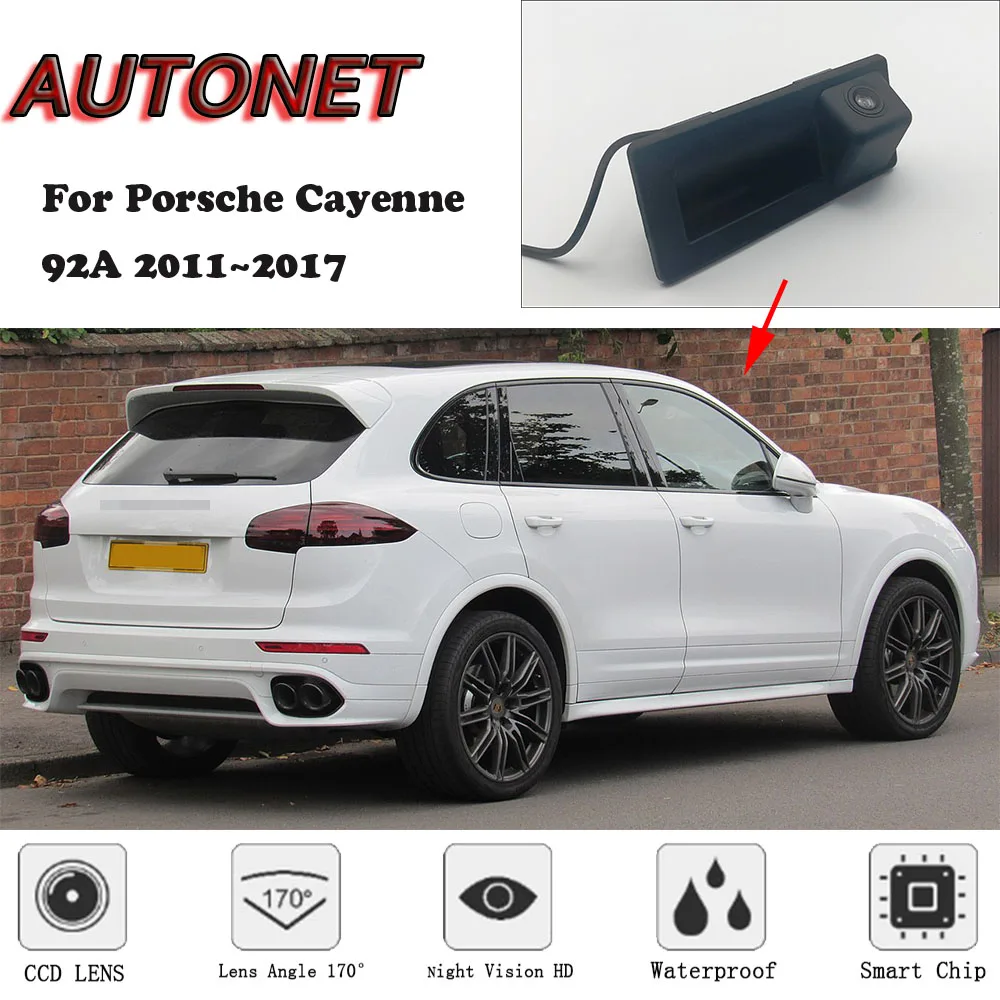 AUTONET Автомобильный багажник Ручка камера для Porsche Cayenne 92A 2011 2012 2013 ночного Visioin резервного копирования камера заднего вида