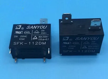 

SFK-112DM 12VDC 20A 250VAC SANYOU RELAY 1 From A ,it's 18+ year New and original