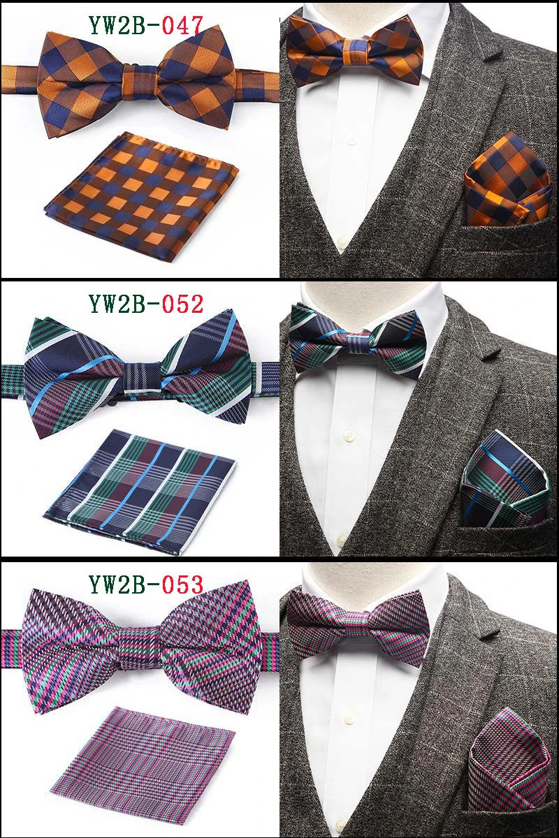 YISHLINE набор-2 мужской галстук-бабочка и карманный квадратный набор в полоску с цветочным узором пейсли мужские галстуки смокинг Свадебные аксессуары регулируемые