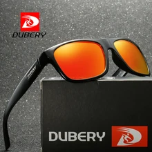 DUBERY дизайн бренда Поляризованные Солнцезащитные hd-очки Для мужчин Вождение оттенки мужской ретро солнцезащитные очки для мужчин лето зеркало площадь Óculos UV400
