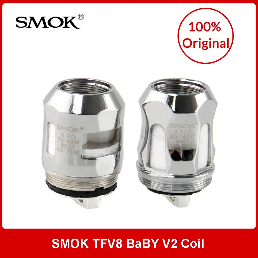 Original SMOK TFV8 Baby V2 A1 0.17ohm/ Baby V2 A2 0.2ohm/ Baby V2 A3 0.15ohm coil Replacement Coil For TFV8 Baby V2 Tank