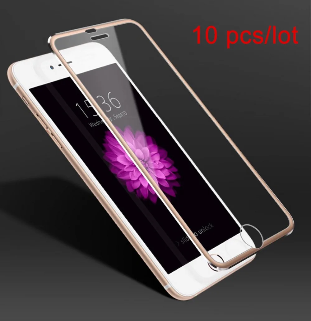 10pcs lot 3D full cover for iPhone 7 6 6S Plus Tempered Glass Screen Protector Film