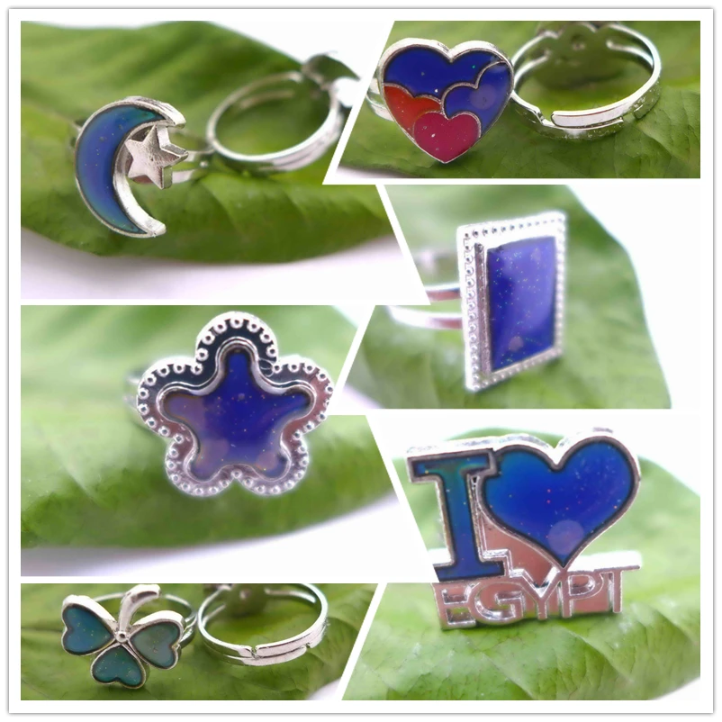

mood ring new arrival mixed style Free Shipping adjustable 17~19mm 100pcs/lot color changed according to mood hot sale
