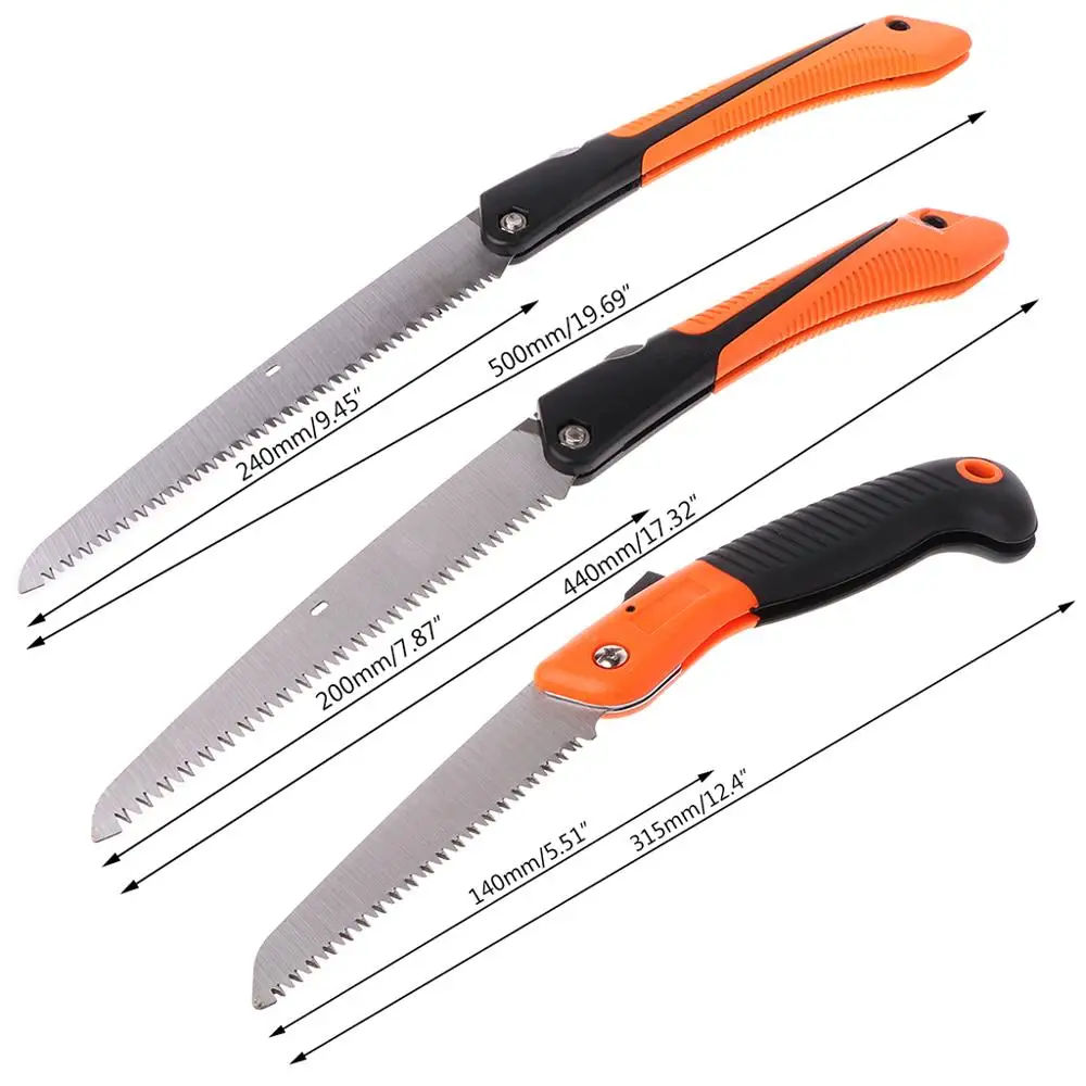 1PC Folding Steel Wood Cutting Survival Hand Saw 7Teeth per Inch Household Garden Pruning Saw Hand Tools 6/8/10"