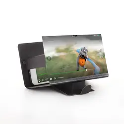 Держатель телефона 3D увеличитель для экрана телефона стереоскопического усиления настольных складной кожаный чехол Мобильный Tablet
