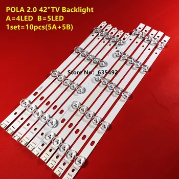 

5set=50pieces LED Backlight strip For LG 42 inch TV 42LN5758 42LN5400 42LN5300 T420HVN05.2 innotek POLA2.0 42"A POLA 2.0 42 B t