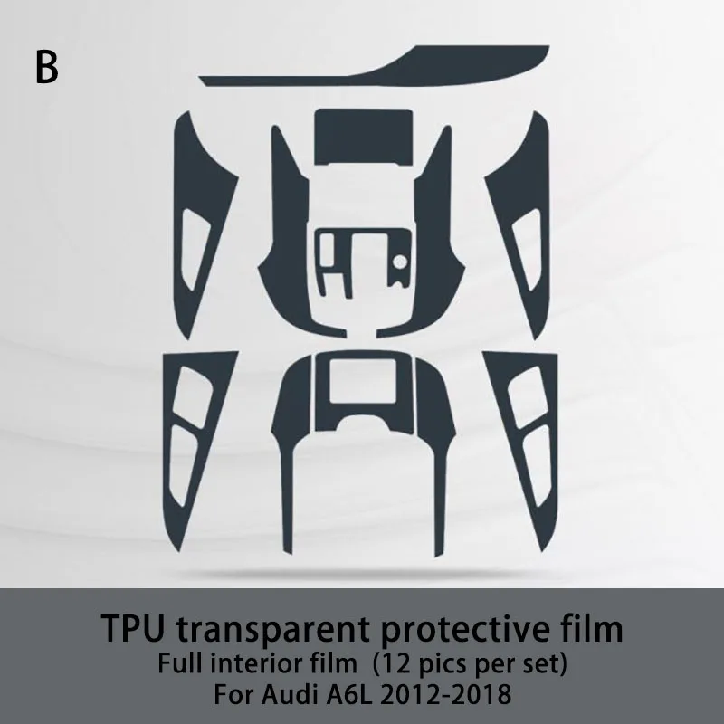 Для Audi A6L A6 2012 2013 интерьер Стикеры прозрачных защитных пленок автомобильные аксессуары - Название цвета: Белый