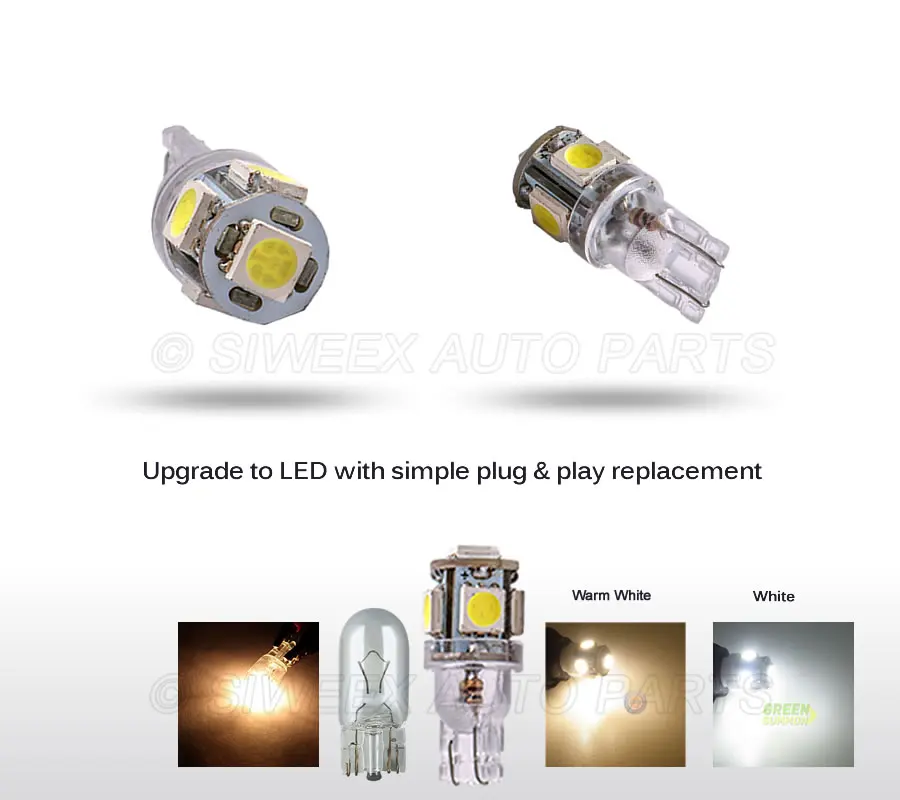 10 шт. T10 W5W 194 168 Лампа DC 24V 5 SMD 5050 Светодиодный купольный интерьерный клиновидный белый свет теплые белые лампы для грузовиков