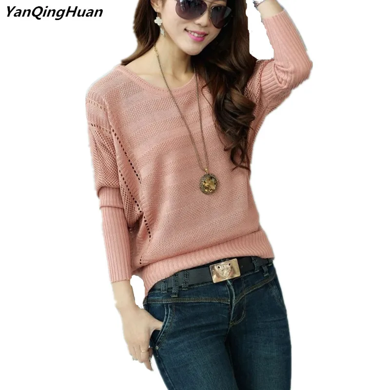 

Autumn Cashmere O-neck Knitted Sweaters Female Hollow Out Loose Pullovers Pull Femme 2018 New Fashion Women Pullover Sweaters