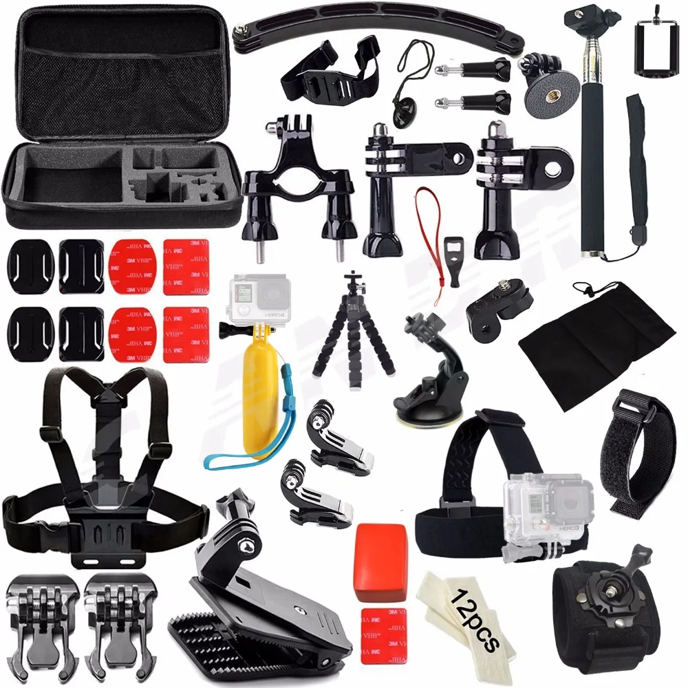 Wholesale Action Camera Accessories Set Kit for Gopro hero 4 5 Chest Clamp Hand Mount Large Bag Car Adapter For Go pro SJCAM SJ4000 48 Buy Cheap Action Camera Accessories Set Kit for Gopro hero 4 5 Chest Clamp Hand Mount Large Bag Car Adapter For Go pro SJCAM SJ4000 48