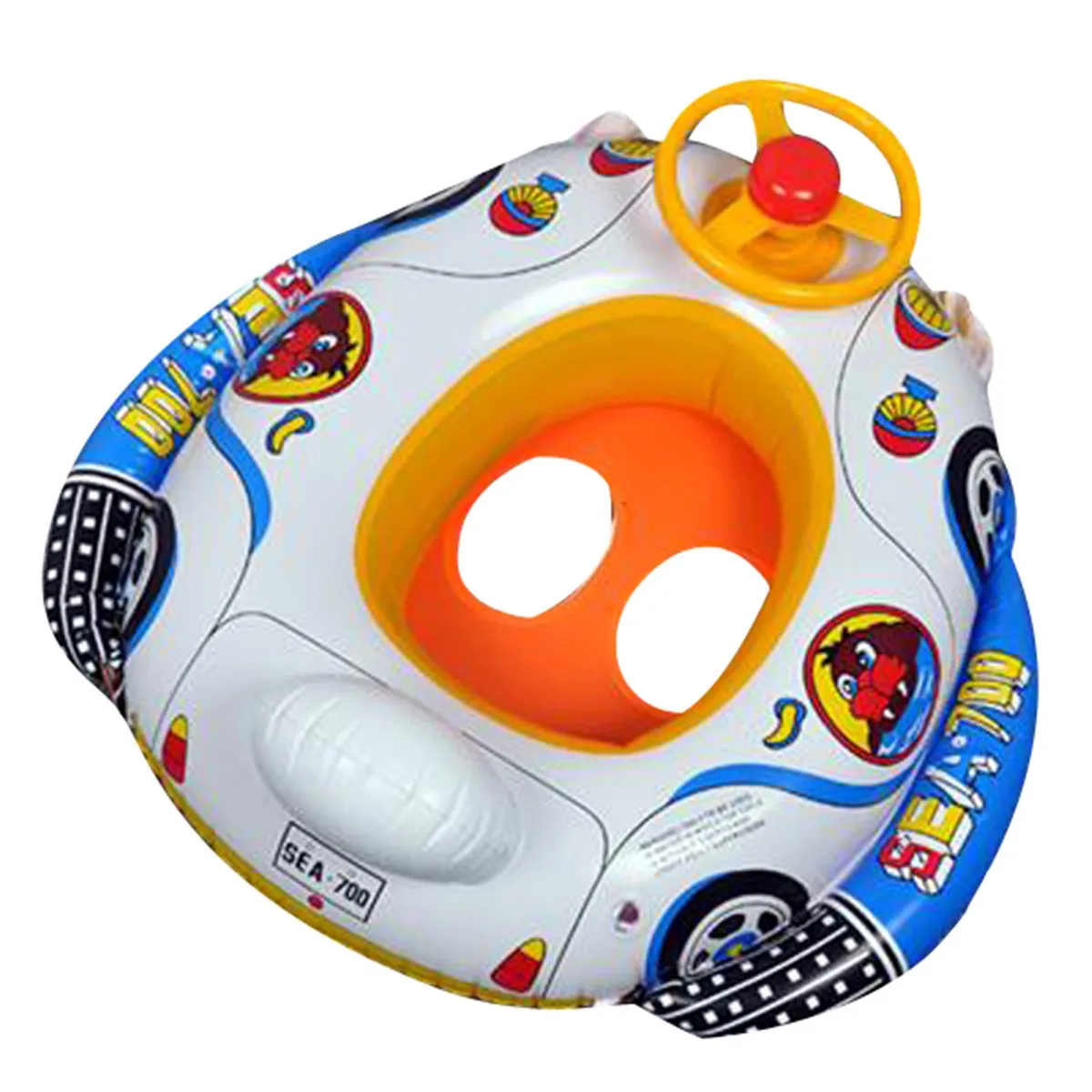 Baby Inflatable Swimming Pool Ring Seat Floating Car Shape Boat Aid