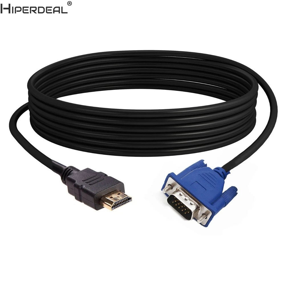 HIPERDEAL HDMI кабель HDMI к VGA 1080P HD с аудио кабель-адаптер HDMI к VGA Кабель Oct30 HW