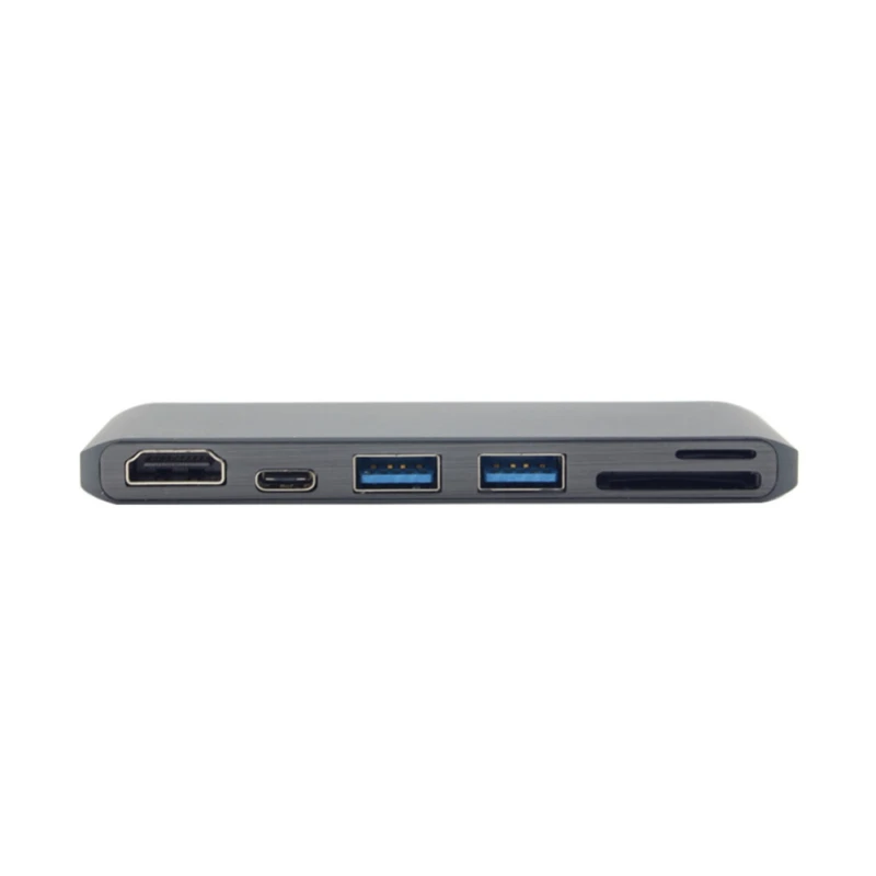 Для MacBook Pro USB C 3,0 концентратора Тип-C до 4 К x 2 К HDMI зарядка кардридер адаптер