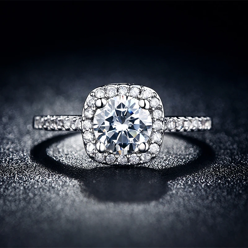 

Fashion Rings Show Elegant Temperament Jewelry Womens Girls White Silver Filled Wedding Rings for Women