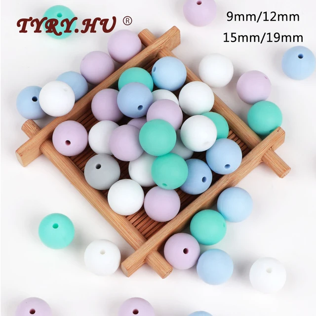 500Pc Silicone Beads Bulk for Keychain DIY Making 12mm Silicone