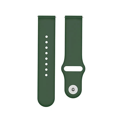 20 мм силиконовый ремешок для Amazfit bip Smartwatch сменный ремешок на запястье для samsung Galaxy watch Active/42 мм влагостойкий ремешок для часов - Цвет: Amy green Wriststrap