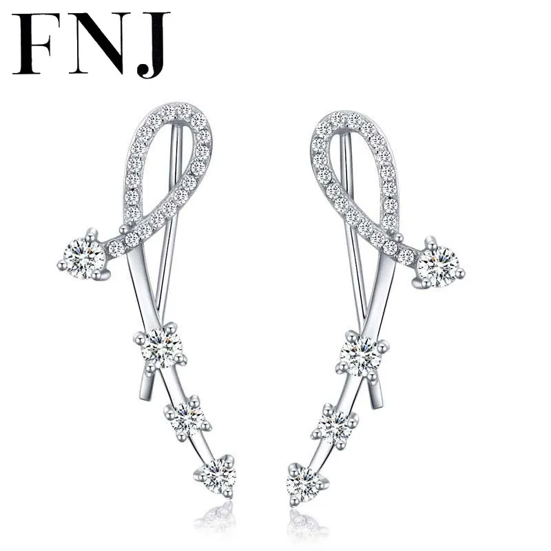 

GZ 100% 925 Silver Earring Women Trendy AAA Crystal Zircon S925 Sterling Silver boucle d'oreille Stud Earrings