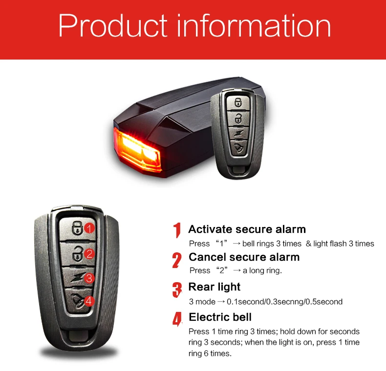 Discount WHEEL UP 4 in 1 Anti-theft Bike Alarm light Bicycle Taillights Waterproof Security MTB Bike Rear Light Lamp SOS Cycling Light 17 Discount WHEEL UP 4 in 1 Anti-theft Bike Alarm light Bicycle Taillights Waterproof Security MTB Bike Rear Light Lamp SOS Cycling Light 17