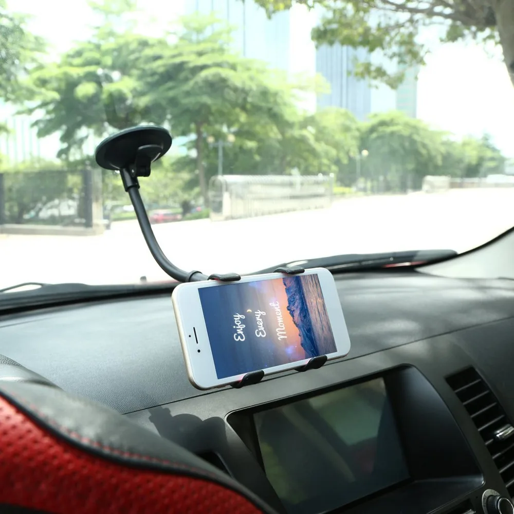 Черный Автомобильный держатель 360 Вращение 9 см открытой шириной лобовое стекло Кронштейн для мобильного телефона, оптом, Прямая поставка
