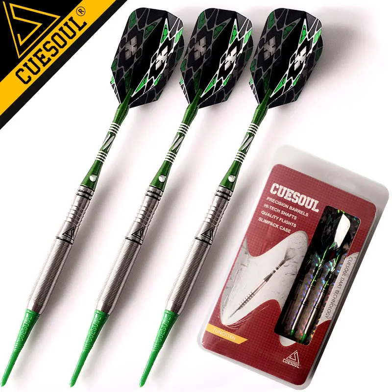 Cuesoul Профессиональный Дартс 90% Вольфрам мягкие 18 грамм 15 см с случае|tungsten darts|darts