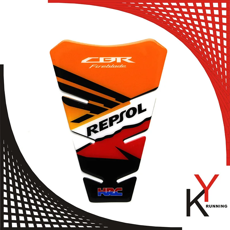 KYRUNNING Free shipping 3D ADESIVI Sticker Decal Emblem Protection Tank Pad Cas Cap Fit HONDA CBR ALL CBR