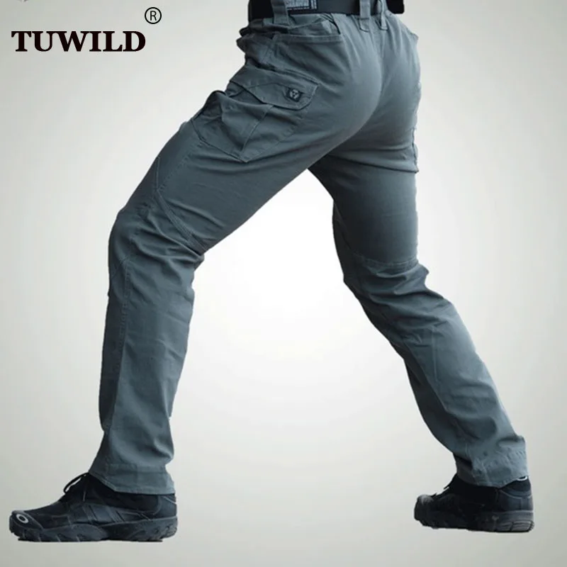 

New IX9 tactical elastic trousers cotton men's outdoor training special forces pocket pants hiking trekking army fan trousers