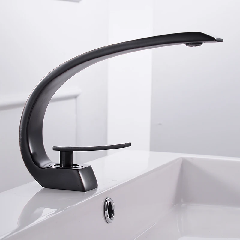 Online Becken Armaturen Moderne Badezimmer Mischbatterie Messing Waschbecken Wasserhahn Einzigen Griff Einzigen Loch Elegante Kran Für Bad LH 16990