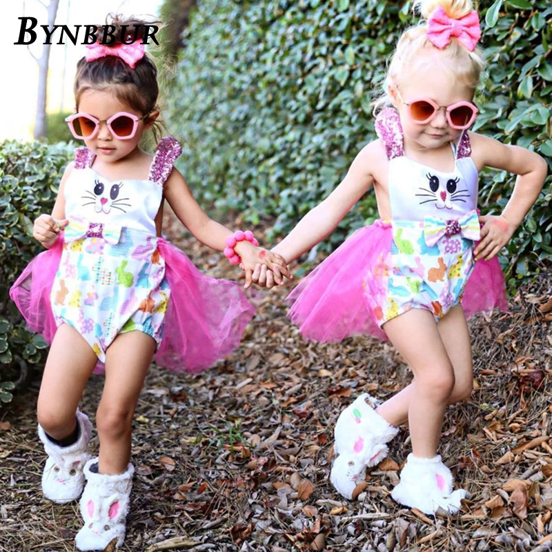 Bynbbur Cartoon Print Mesh Patchwork Ruffles Princess Dress Girls Sequin Party Dress Cute Baby Kid Girls Dress 2019 Summer New
