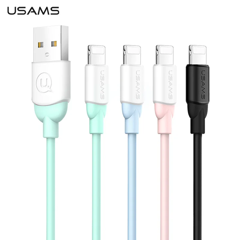 USAMS USB кабель для осветительного кабеля iPhone 8 plus зарядки данных X 6s Phone SE 5s зарядное
