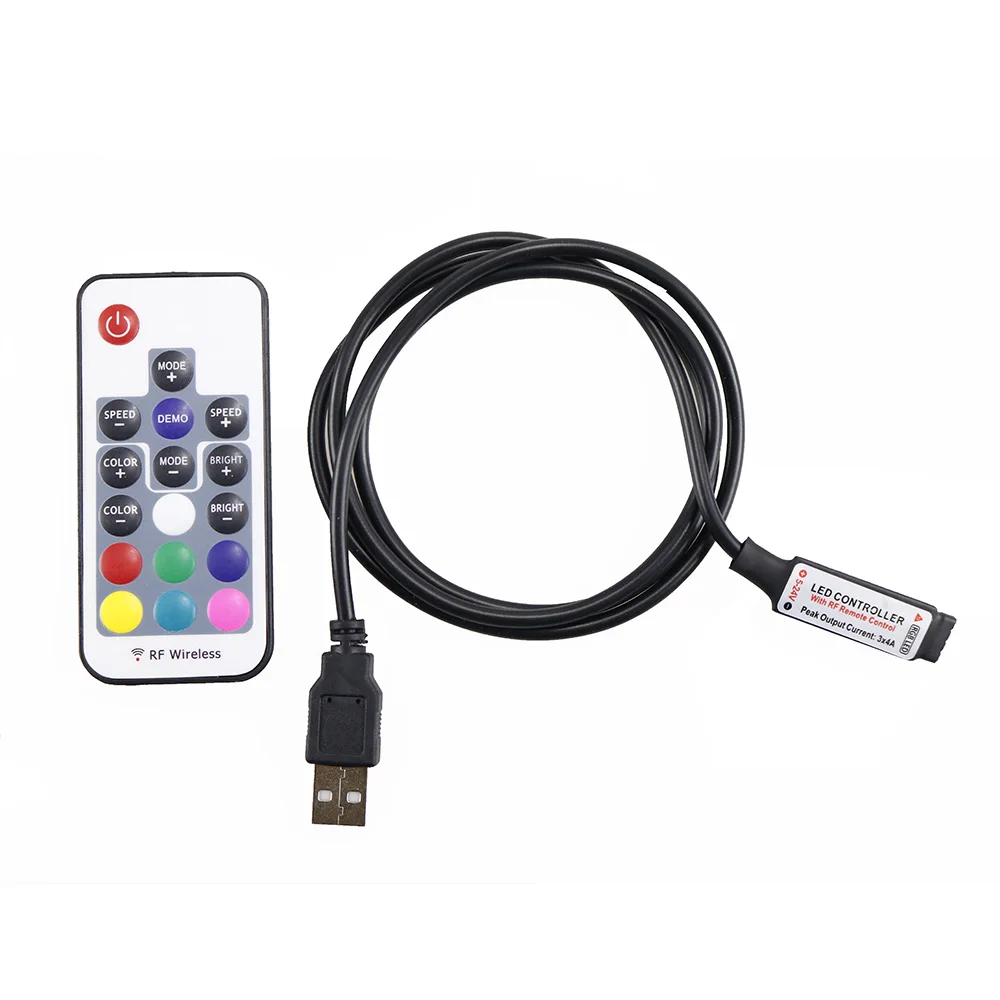 5V 12V 24V USB Led Strip RGB Remote Controller RGB Strip Controller Wireless 