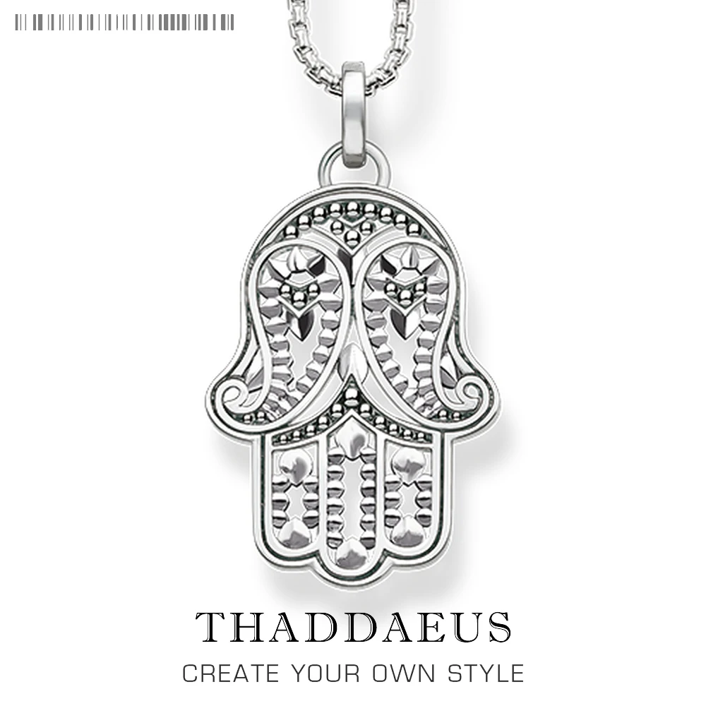 

Necklace Paisley Design Hand of Fatima,2017 Brand New Ts Link Chain Fashion Jewelry Thomas Style Bijoux Gift For Women Friend