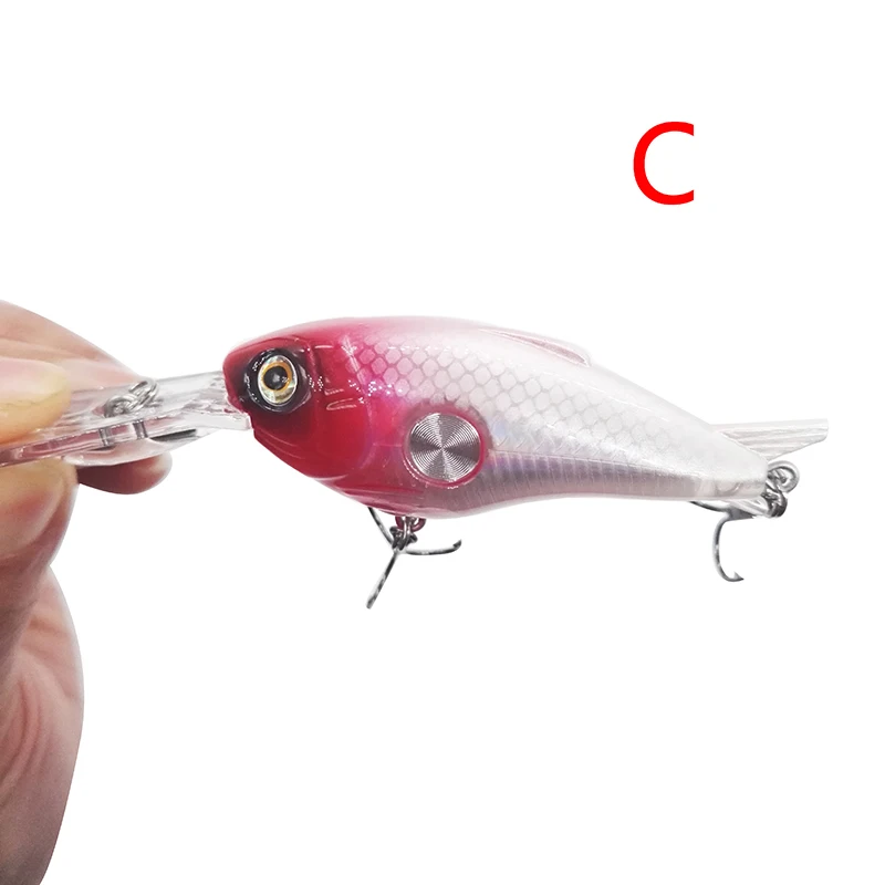 OUTKIT Crankbait 55 мм 10 г 1,8-3,9 м 1 шт. жесткие рыболовные приманки плавающие воблеры Кривошипные жесткие приманки Крючки морская ловля карпа