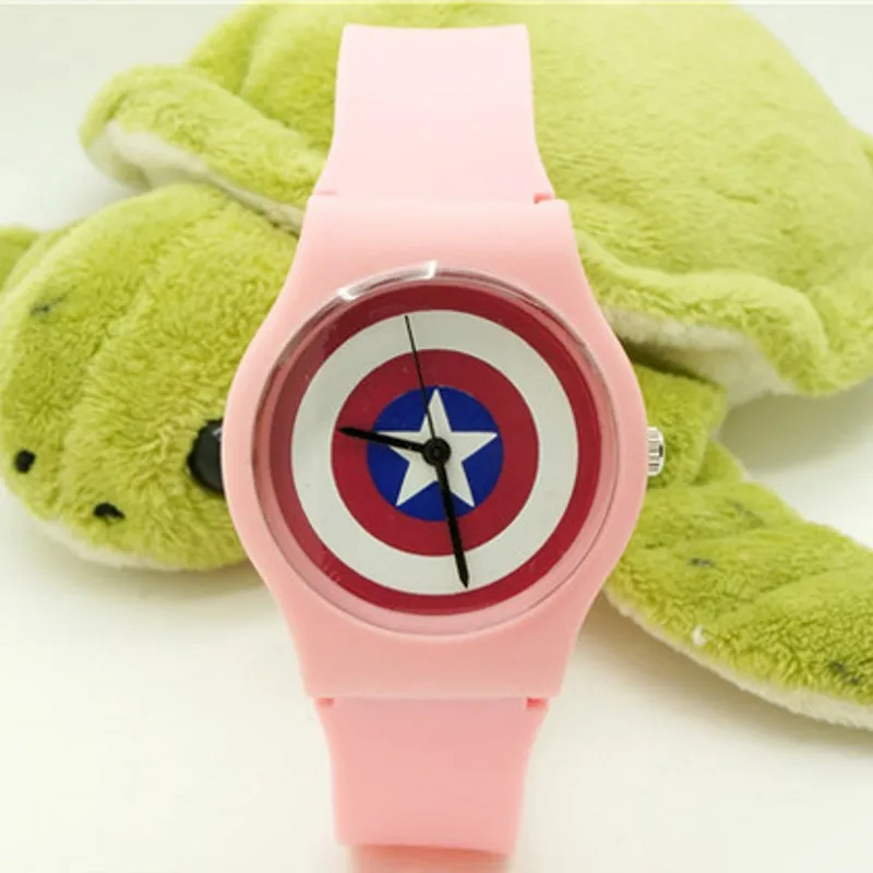 

New arrive Willis kids Xmas gift watch men lady dress fashion jelly wristwatch promotion boys Captain America Casual Relogio