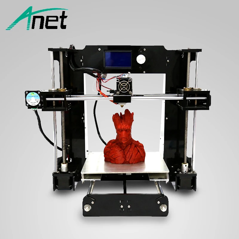 Anet 3D принтер A6 модель Prusa i3 Reprap акриловая рамка DIY алюминиевый Hotbed 12864 ЖК экран 16 Гб