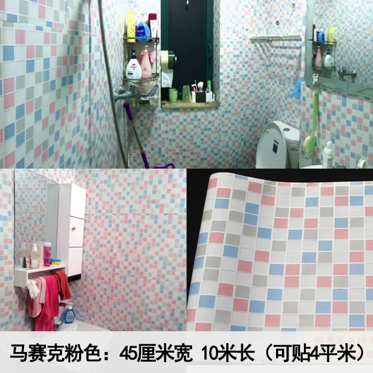 Мозаика наклейки туалет ванная комната плитка водостойкие обои для ванной самоклеющиеся наклейки на пол домашний масло для кухни