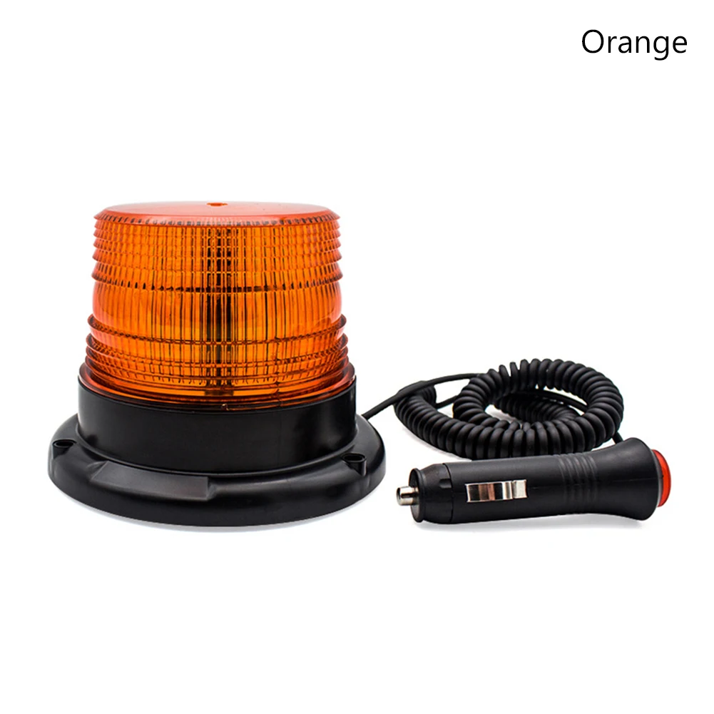 12-60 в автомобильный Магнитный светодиодный Предупреждение льный светильник для полиции, мигающий светильник, Автомобильный светодиодный аварийный светильник - Цвет: Amber