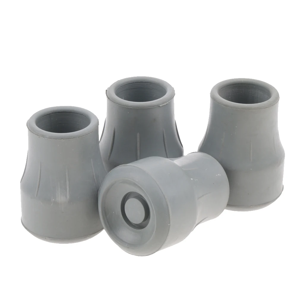 4pcs 22mm Trekking Hiking Pole Rubber Tips/Feet Cover/End Cap/Protector for Canes Feet with Three-legged or Four-legged