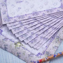 Милый мультфильм цветок серии конверт для писем и конвертов набор канцелярских принадлежностей, конфеты школьные набор буквенных букв