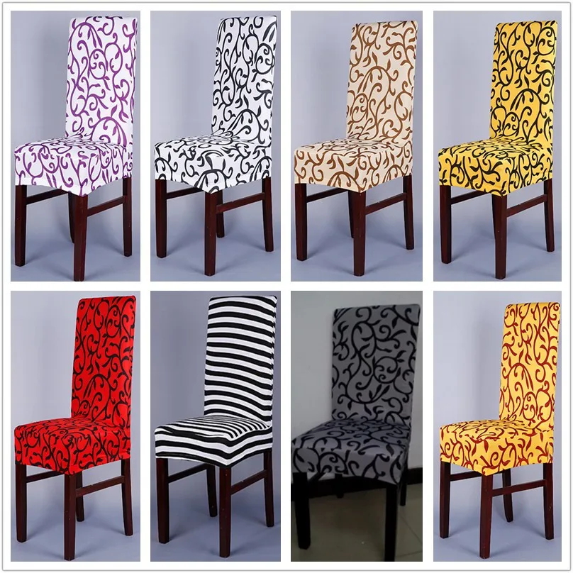 Ajuste seguro suave Spandex elástico patrón fundas de silla para ... Ajuste seguro suave Spandex elástico patrón fundas de silla para ...