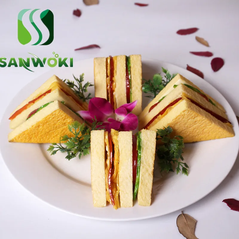 Моделирование питания модели сандвич с курицей модель торт ham/Бэкон/говядины форма для сэндвича витрина для закуски Реквизит Пользовательские искусственные продукты опора